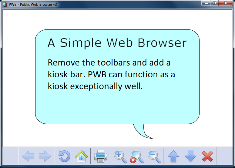 Kiosk Toolbar